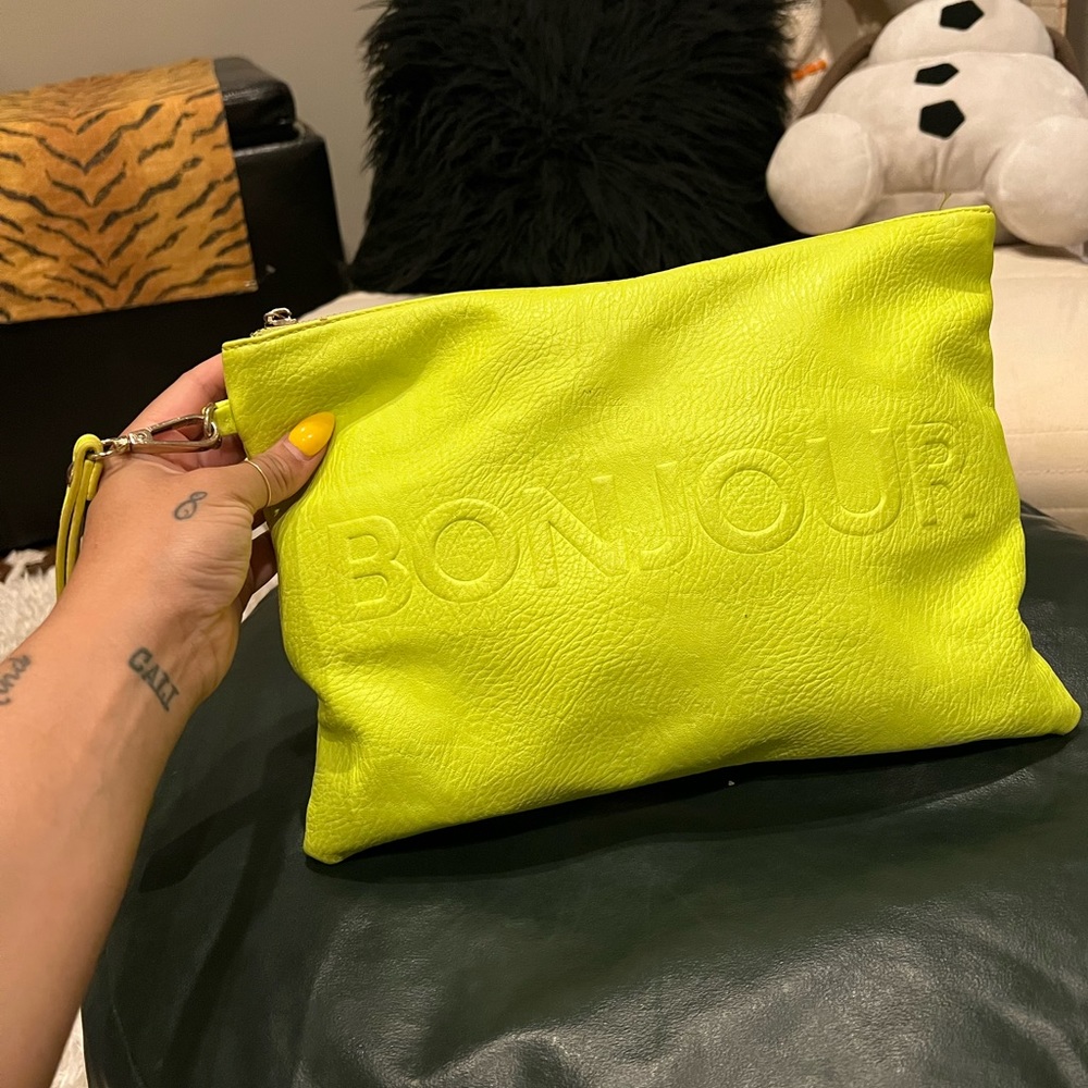 Bonjour Aurevoir Neon Soft Clutch